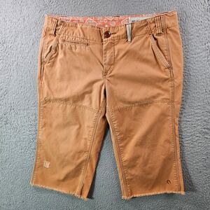 G1 Basic Goods Women‎ Brown Distressed Cargo Shorts Size 8 Raw Hem